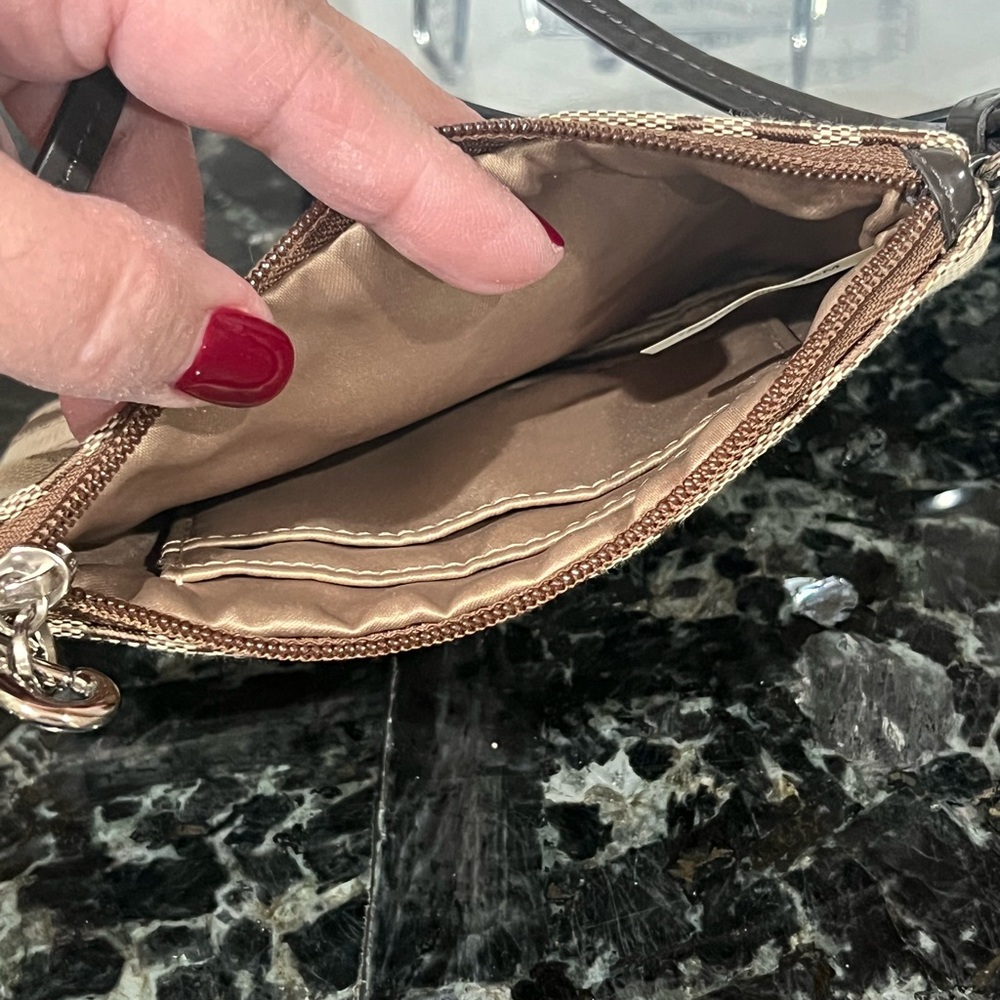 Coach Brown and Tan Wristlet - Picture 9 of 10